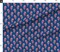 Petal Signature Cotton by the Yard or Fat Quarter Block Print Floral Medium Scale Pink Bright Blue Botanical Modern Custom Printed Fabric by Spoonflower